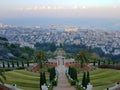 Haifa from the top of the BahÃÂ¡Ã¢â¬â¢ÃÂ­ Gardens Royalty Free Stock Photo